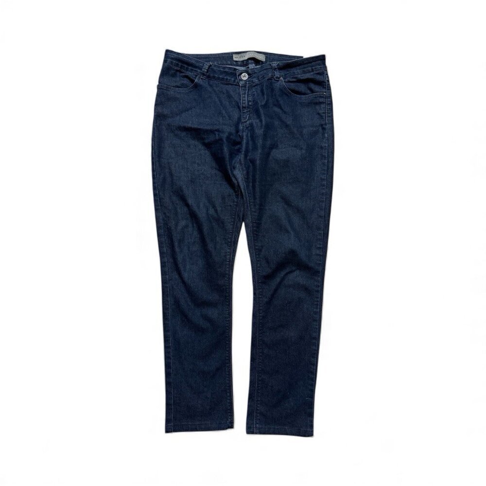 ZARA Basic Dark Wash Straight Leg Jeans Women’s Size 12 Cotton Denim